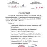 COMMUNIQUÉ DE MONSIEUR LE DOYEN A L’ATTENTION DES ÉTUDIANTS PORTEURS DE PROJETS