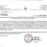 COMMUNIQUÉ DE MONSIEUR LE DOYEN A L’ATTENTION DE TOUTE LA COMMUNAUTÉ DE LA FSE RELATIF AU DÉROULEMENT DES EXAMENS DE FIN DU PREMIER SEMESTRE