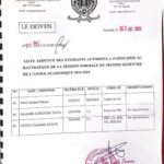 LISTE DES ÉTUDIANTS AUTORISÉS A PRENDRE PART AUX RATTRAPAGES DE FIN DU SECOND SEMESTRE 2024-2025