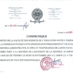 COMMUNIQUÉ DE MONSIEUR LE DOYEN A L’ATTENTION DE TOUTE LA COMMUNAUTÉ DE LA FSE
