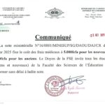 COMMUNIQUÉ DE MONSIEUR LE DOYEN A L’ATTENTION DES ÉTUDIANTS RELATIF AU PAIEMENT DES FRAIS MÉDICAUX