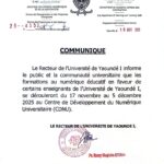 COMMUNIQUÉ DE MONSIEUR LE RECTEUR A L’ATTENTION DE LA COMMUNAUTÉ ÉDUCATIVE RELATIF AU DÉROULEMENT DE LA FORMATION DES ENSEIGNANTS AU NUMÉRIQUE ÉDUCATIF