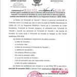 COMMUNIQUÉ DE MONSIEUR LE RECTEUR A L’ATTENTION DE LA COMMUNAUTÉ UNIVERSITAIRE RELATIF A LA CONSTITUTION DU DOSSIER DE CANDIDATURE DANS LE CADRE DU PROJET ERASMUS+