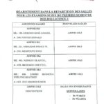 RÉAJUSTEMENT DANS LA RÉPARTITION DES ÉTUDIANTS PAR SALLE (LICENCE 1)