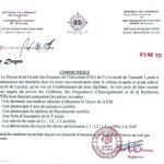 COMMUNIQUÉ DE MONSIEUR LE DOYEN A L’ATTENTION DES ÉTUDIANTS AYANT ACHEVÉ LEUR CYCLE LICENCE À LA FSE